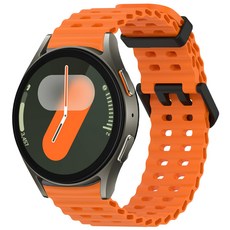 갤럭시워치 호환 7 6 5 4 울트라1/2 스포츠 스트랩 마린 밴드, 오렌지