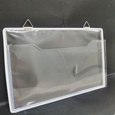 투명 문서 보관 걸이 홈 오피스 학교 디자인 가방 더블 - 폴더 정리함 착용 변형 여행용, O. A4 가로형 걸이식 화이트