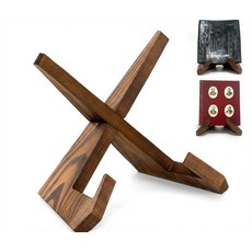 KINGDOM SOLUTIONS 1팩 나무 이젤 우드 브라운 - 플레이트 스탠드 - 예술 그림 접시 프레임 및 장식 디스플레이를 위한 튼튼한 책 스탠드, 목조