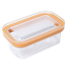 奶油切割保存盒 奶油分離器【芙詩雅烘焙坊】 奶油保存盒 奶油切割器 切割器帶蓋 奶油切割盒 奶油盒 豆腐切塊 豆腐盒, 1個, 中號（可放280g）