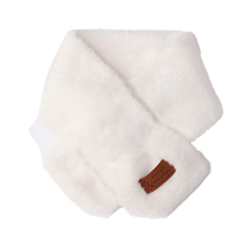 柔軟親膚交叉圍巾，冬季保暖時尚配件，簡約設計百搭，輕巧易攜帶, 白色(有皮標), 1個