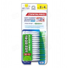 덴탈프로 소프트 러버 치간칫솔, 30개입, 1개