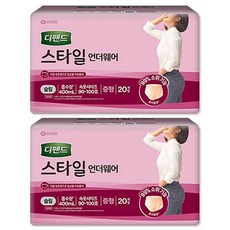 디펜드 스타일 언더웨어 여성 슬림 (중), 중형, 20개입, 2세트
