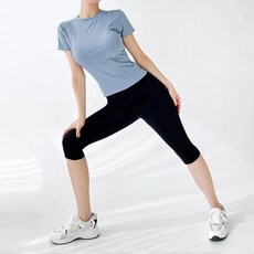 DHO-R3363 여성래시가드비치웨어요가7부바지 hib*8857Co, XL, 1번블랙_XL