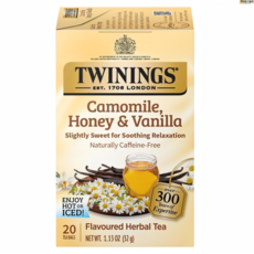 트와이닝 허브차 캐모마일 꿀 & 바닐라 카페인 무함유 개별 포장 티백, 1.6g, 20개입, 1개