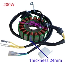 3 상 발전기 코일 고출력 고정자 ATV CG125 18 극 200W 250W 300 350W 150cc 오토바이 수정 자기 모터, 01 CG 18 pole 200W coil
