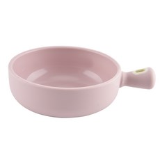 帶手柄硅膠烤碗 空氣炸鍋適用 燕麥沙拉碗, 1個, 原版加厚硅膠單柄碗粉色:原版加厚-pp袋裝