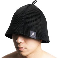 mengga 멩가 사우나햇 메쉬 이중구조 블랙, 상세페이지 참조, 1개