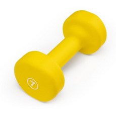 Marcy 3쌍 네오프렌 코팅 주철 덤벨 세트 랙 포함 (1.4kg(3파운드) 2.3kg(5파운드) 3.6kg(8파운드) - 총 14.5kg(32파운드)) - 가정 운동, G. Canary Yellow - 7lb - Singl