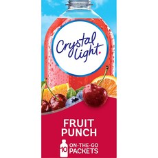 크리스탈 라이트 온 더 고 프루트 펀치 음료 믹스 10개입 Crystal Light On The Go Fruit Punch Drink Mix 10-Count Boxes (Pac, 1개