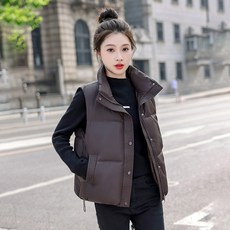 POMTOR 여성 경량 슬림핏 조끼 도톰한 볼륨감 패딩조끼