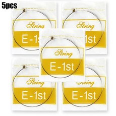 기타엠프케이블 싱글 기타 현 어쿠스틱 탑 1st E 플레인 스틸 게이지 012 교체 악기 액세서리 5, 5PCS