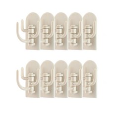 라이프홈 선인장 후크 3단 회전형, 10개, 베이지