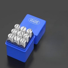 숫자 문자 강철 코드 스탬프 가죽 펀치용 엠보싱 알파벳 인쇄 도구, 색상: 5. A-6mm, 1개