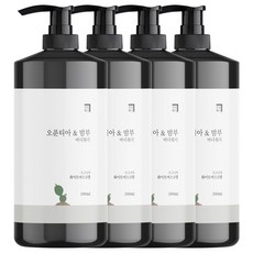 살림백서 오푼티아 앤 밤부 바디워시 화이트머스크향, 1L, 4개