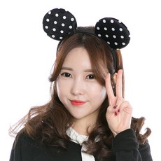 고급미키머리띠 5종, 01. 화이트