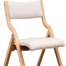 접이식 원목 의자 베란다 간이체어 감독 폴딩 폴딩간이, 1인용, 화이트 린넨