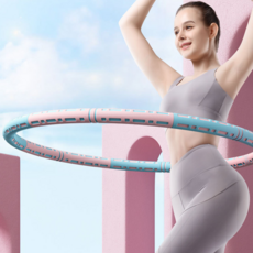 훌라후프 운동 기구 다이어트 무소음 휴대용 성인 복부 실내 훌라후프, 블루화이트