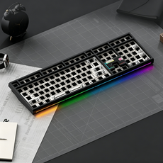 WEIKAV nut108 알루미늄 3모드 무선 기계식 키보드 키트 축 및 키캡 미포함, anodized black(kit)