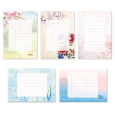 花木樨 紙上設計 直式28格書寫紙 A4/18入 100g厚磅道林紙 鋼筆適用 硬筆書法用紙 手寫溫度, 18個裝, 56格2款混款18入, A4