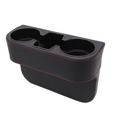 엠노블 차량용 가죽 컵홀더, 1개, 블랙
