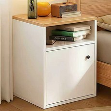 PercyLy 사물함 우드 수납장 다목적 공간 책궤, 40CM×1단, 오크화이트