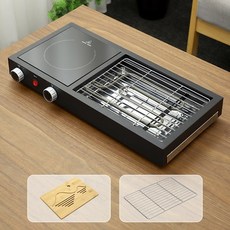 1500W 전기 세라믹 스토브 in 가정용 바베큐 그릴 다기능 3단계 조절 가능한 220V, 영국, Bla