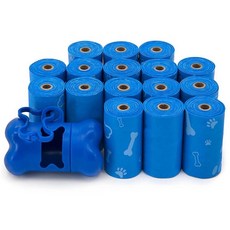 Best PET 펫 SUP 업plies 배설물용 강아지 배변 봉투 (150봉지) 쓰레기 청소 야외 산책 및 여행 롤 교체품 누출 방지 찢어짐 방지 두꺼운 플라스틱 - 다양, 블루(무향)