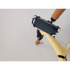 실리콘 간편 탈부착 자전거 유모차 킥보드 휴대폰 거치대, 1개, 블랙