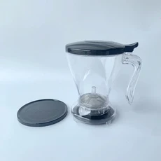 다용도 600ml 커피 드리퍼 투명 컵 매트 브루어 PC 차 주입기 사무실, 02 Black