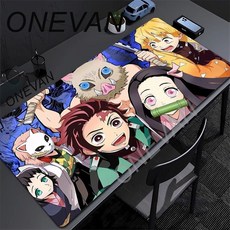 귀멸의 칼날 무한성 게이밍 마우스 패드 데스크테리어 소품 탄지로 기유 애니 굿즈, 600x300x2mm, F-000011