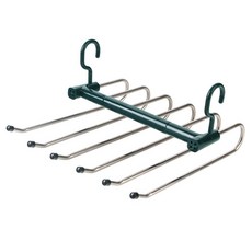 不銹鋼折疊褲架 多層S加粗褲架 可翻轉衣架, 墨綠色-香薰款, 1個