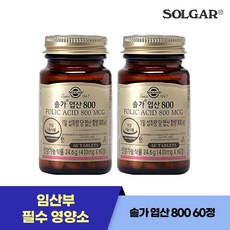 솔가 엽산 800mcg (60정/60일) X 2개 임산부 건강 (26년12월1일), 60정