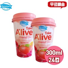덴마크 동원 테이크 얼라이브 블렌드 티 자몽 히비스커스, 300ml, 24개