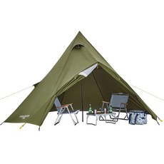 Coleman 橄欖山印地安帳325 3人4人登山露營帳, 綠, 4