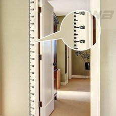 와볼샵 키재는 눈금자 스티커 벽에붙이는 심플한 신장측정