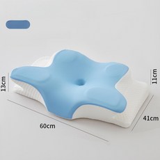 나비잠베개 경추베개 베개 메모리폼 나비잠, 1개, 블루 2개