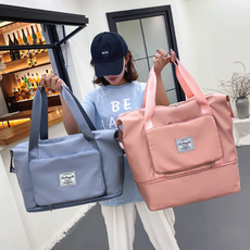 캐리어 결합 확장 가능한 폴딩 보스턴백 - 수납력 좋은 여행가방