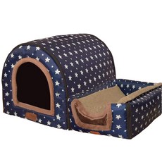 대형견 하우스 실내 개집 특대형 강아지 겨울 방한 보온 집 지붕, 2. 블루스타 S 38x32x27, 1개