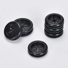 데스크 전선 구멍 검은색 전화선 뚜껑 캡 고무 홀 마감 내경 1 16mm