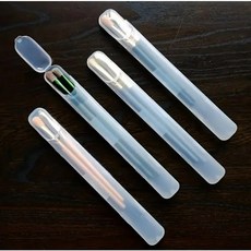 휴대용 브러쉬 보관함 메이크업 솔 수납함 케이스 보관통, 2세트, 투명