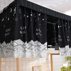 기숙사 캐노피 침대 커튼 이층 침대 싱글 커튼 학생 침대 방진 개인 정보 보호 모기장 침실 홈 장식 기숙사, W200 X L115cm 2pcs, 02 Style8