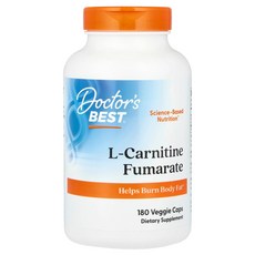 Doctor's Best L-카르니틴 푸마레이트 베지 캡슐 180정(베지 1정당 500mg) 243441 Best (닥터스 베스트), 1개, 180