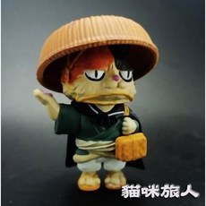 貓不乖 台灣現貨 QUALIA正版貓咪時代劇 三条獅子監製 日本江户時代劇貓咪 俠客 黑社會老大 殺手 旅人貓咪, 1個, 貓咪旅人-藍殼