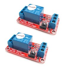 하이렛고 2pcs 5V 1채널 릴레이 모듈 스위치OPTO 절연 고저레벨 트리거 포함, Small (Pack of 2)