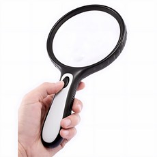 고령층 작은글씨용 LED라이트 확대경 효도선물 정밀작업용 휴대용돋보기, 블랙 led, 1개