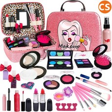 {미국직배송} 숙녀 메이크업 화장품세트 마스카라 립스틱 립글로스 어린이 가방 크리스마스 조카 생일 선물, 1개