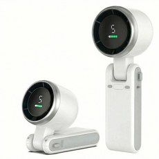Lomesion 휴대용 터보 팬 3 IN 1 핸드 넥 데스크 5단 스피드 개인용 5000mAh 충전식 최대 12시간 작동 시간 경량 0.3kg(0.6파운드) 해변 휴가 필수품(, 화이트