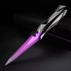 플라스틱 발로란트 싱귤러티 버터플라이 나이프 장난감 접이식 게임 레플리카 모델 소년 및 게임 애호가를, 01 Purple