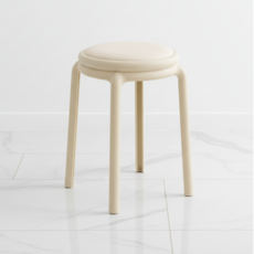 리틀보이 매일 쓰는 미니멀 쿠션 스툴, 화이트, 1개